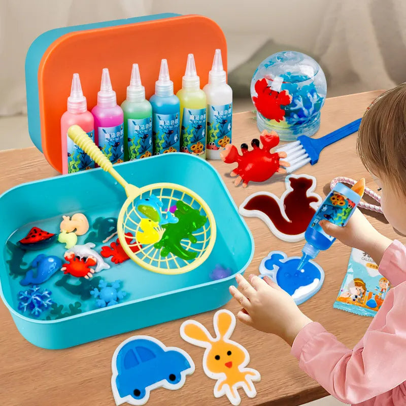 Gel Mágico De Agua Para Niños incluye Moldes 50%OFF