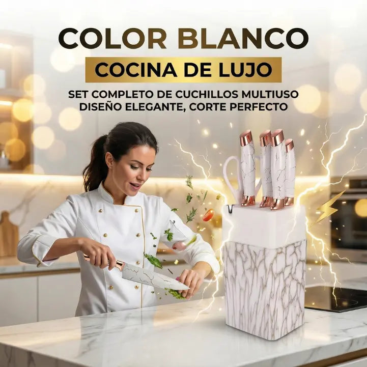 Set de 7 Cuchillos Marmol Imperial