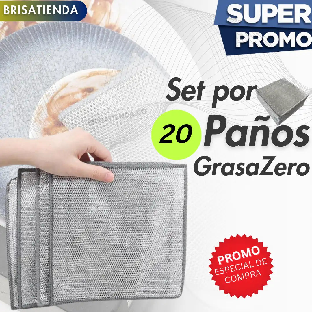 Paños de Cocina GrasaZero 50% OFF