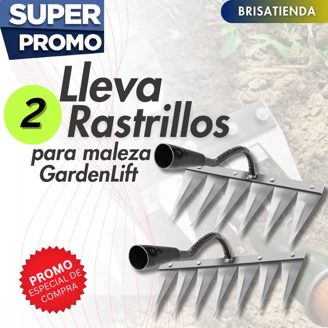 Paga 1 lleva 2 Rastrillos para maleza GardenLift +Obsequio: Guía de Jardín Hermoso TKT