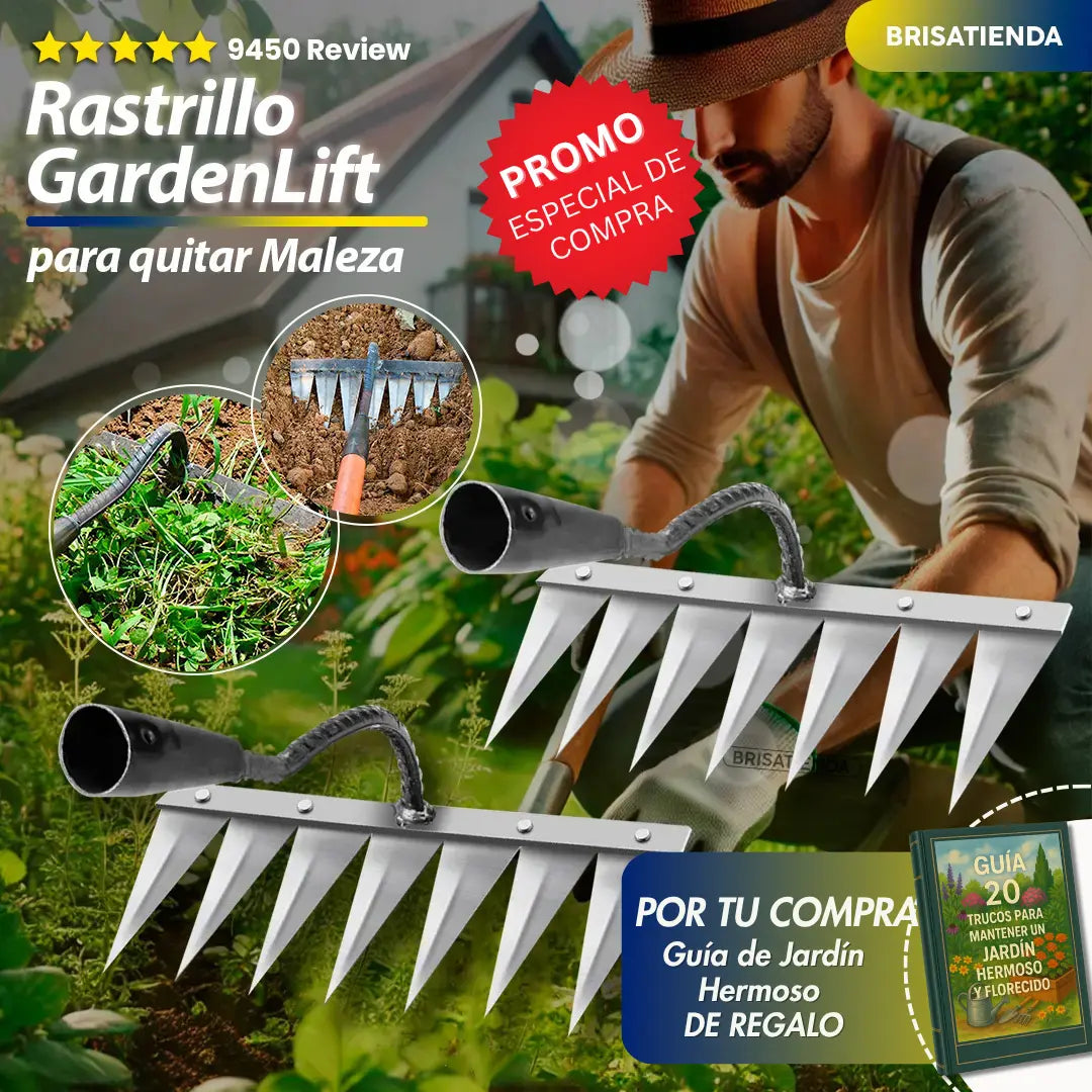 Paga 1 lleva 2 Rastrillos para maleza GardenLift +Obsequio: Guía de Jardín Hermoso TKT