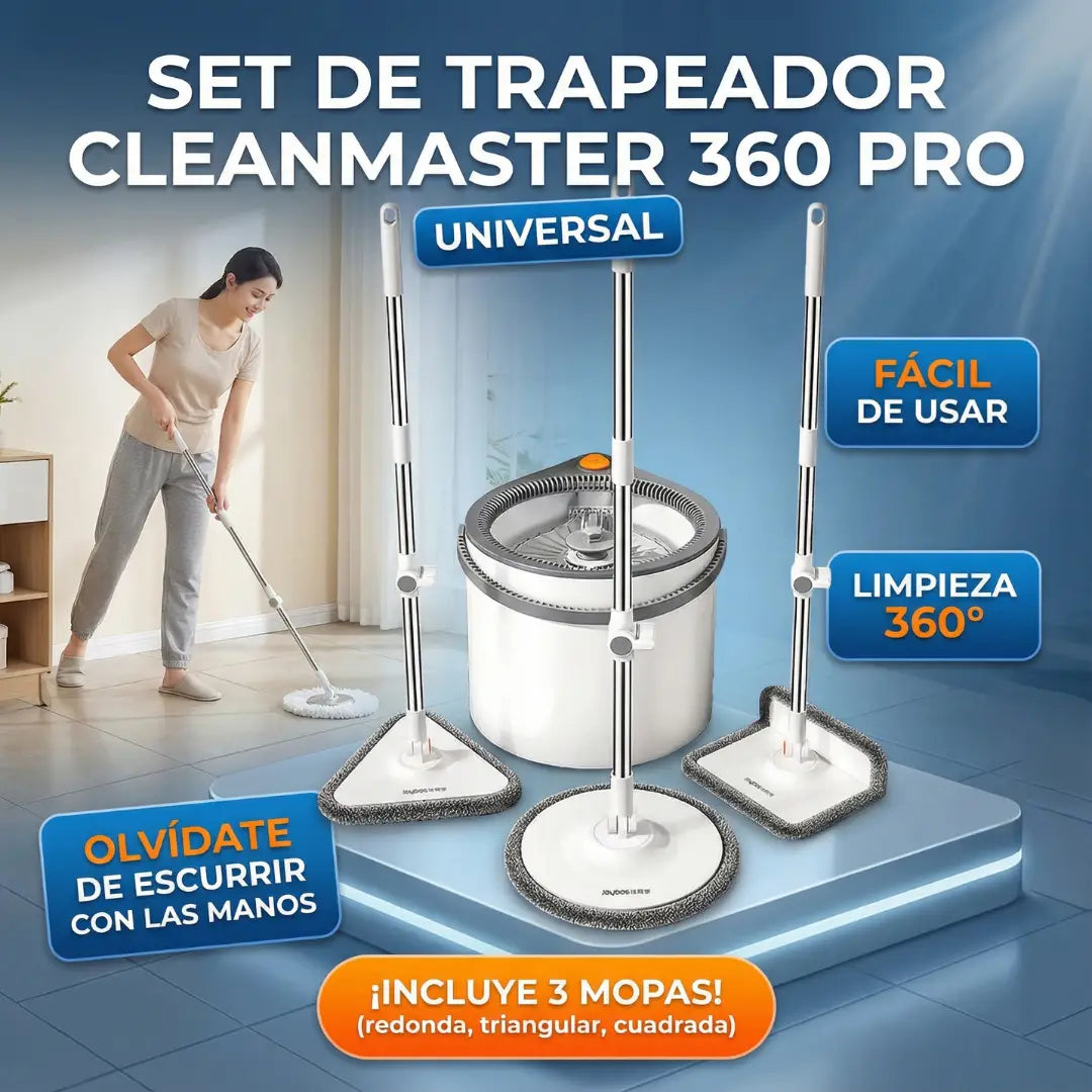 Set de trapeador CleanMaster 360 Pro