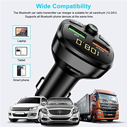Trasnmisor FM y Música Más Cargador con Bluetooth para Vehiculos 50% OFF
