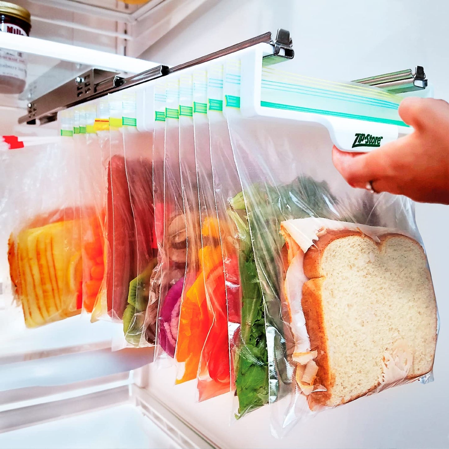 ORGANIZADOR DE BOLSAS ZIPLOCK PARA NEVERA 50% OFF