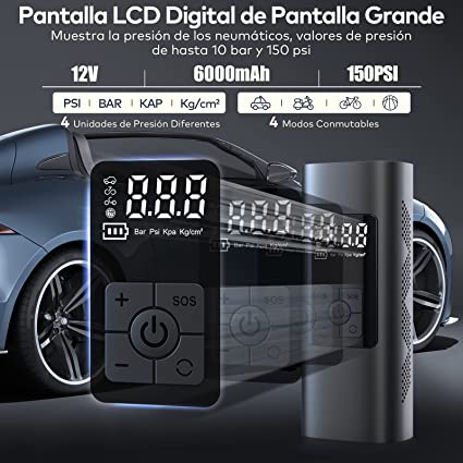 Compresor de Aire Recargable y Portatil 50% OFF