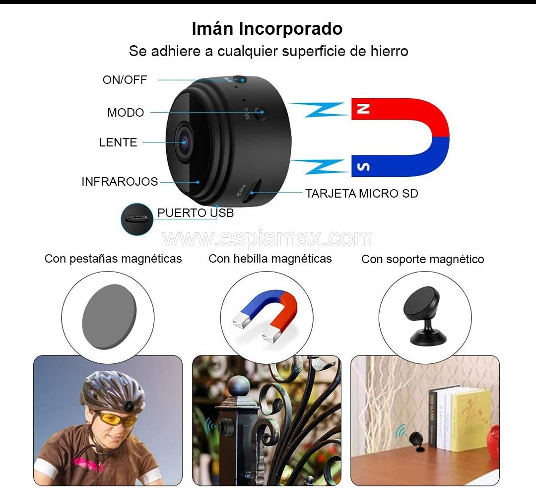 Mini Cámara HD 1080 con WIFI 50% OFF
