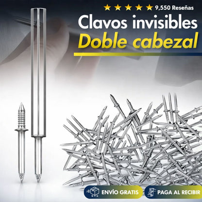 Clavos Invisibles De Doble Cabezal PAGUE 200 UNIDADES LLEVE 400 UNIDADES