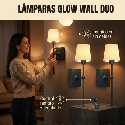 SET X 2 Lamparas de Pared Glow Wall Duo
