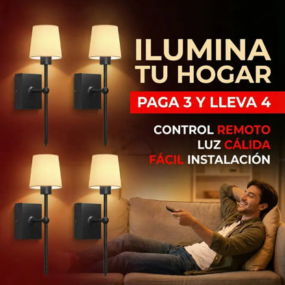 SET X 2 Lamparas de Pared Glow Wall Duo