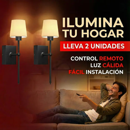 SET X 2 Lamparas de Pared Glow Wall Duo