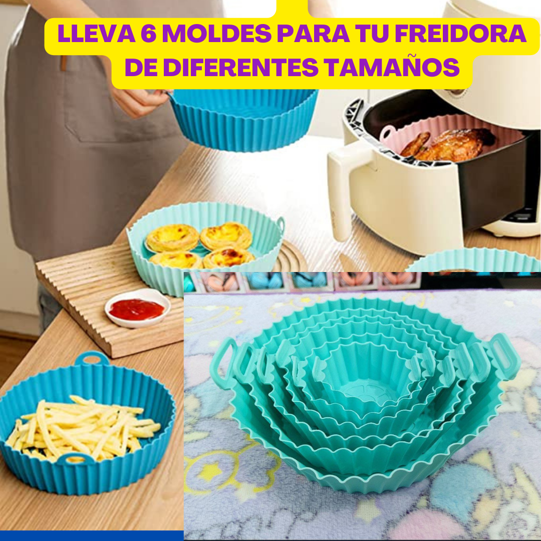 Pack de 6 Moldes Para Air Fryer 50% OFF