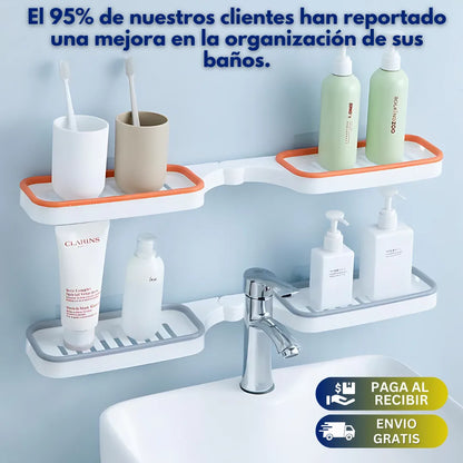 PAGA 1 Y LLEVA 2 Estantes de baño organizador plegable 50% OFF