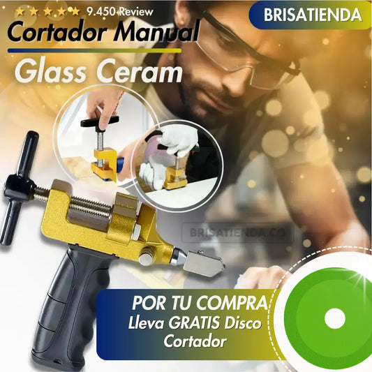 Cortador Multiproposito Manual Glass Ceram +2 REPUESTOS GRATIS