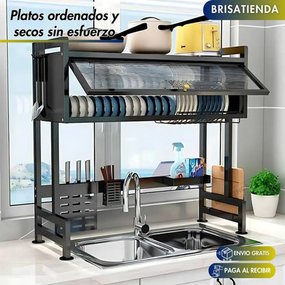 Escurridor Multiuso RackFreg+ KIT DE REAGALO (tabla, pelador y cuchillo) TKT