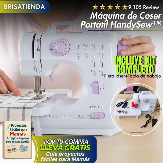 Máquina de Coser Portátil HandySew™ + Guía proyectos fáciles para Mamás GRATIS