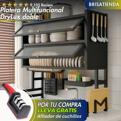 Platera Multifuncional DryLux doble + AFILADOR DE CUCHILLOS GRATIS