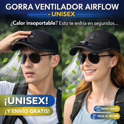 Gorra con Ventilador AirFlow