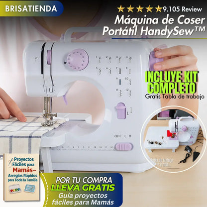 Máquina de Coser Portátil HandySew™ tabla y Guía proyectos fáciles para Mamás GRATIS