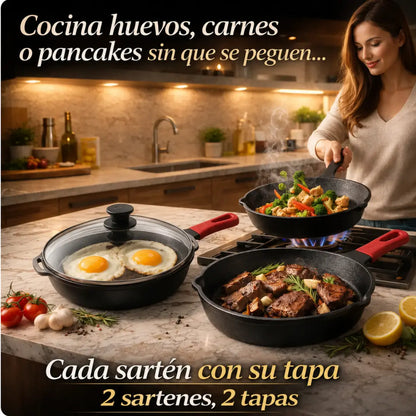 Juego Profesional de Sartenes IronPlus 6 PIEZAS