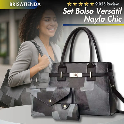 SET Bolso Nayla Chic — 3 Piezas