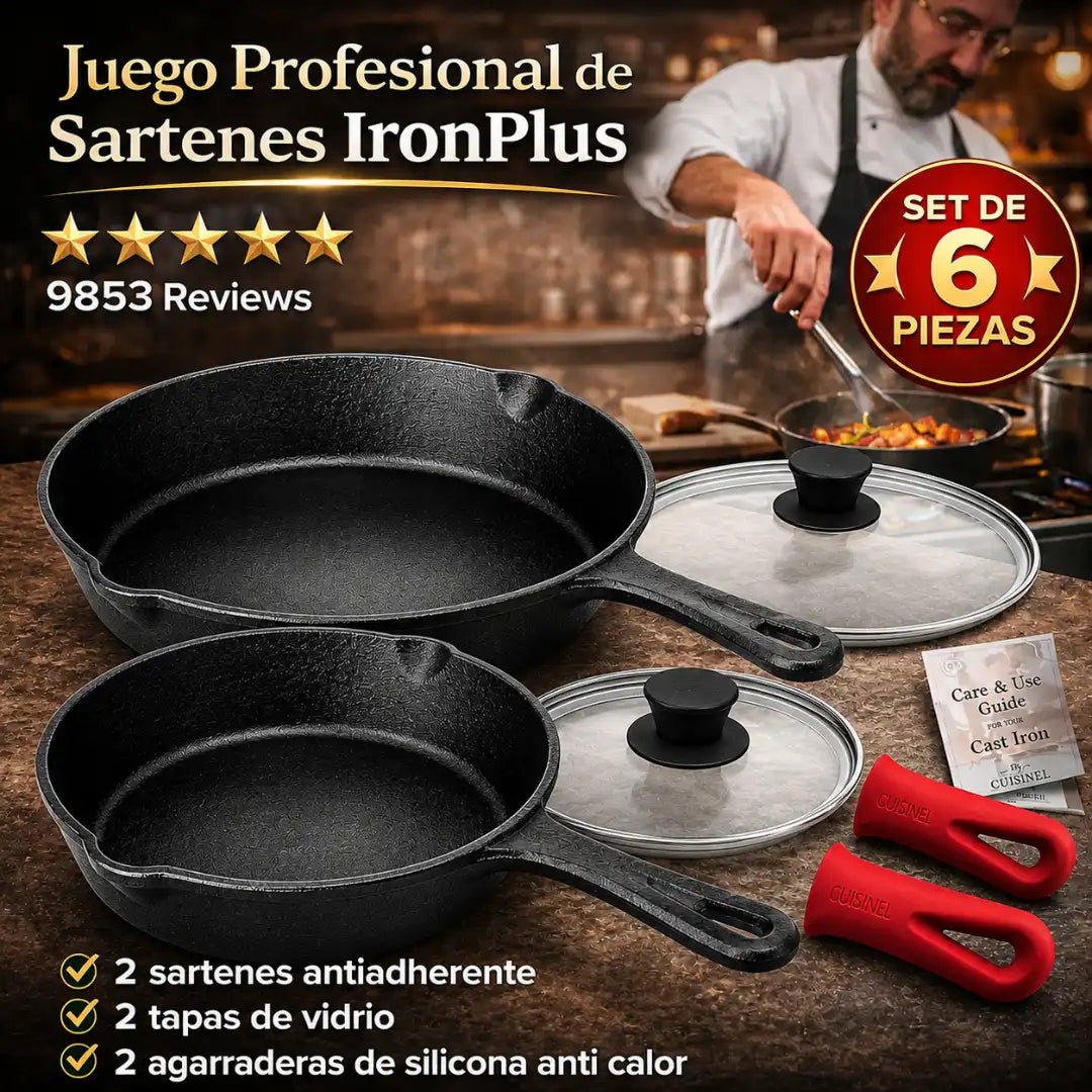 Juego Profesional de Sartenes IronPlus 6 PIEZAS