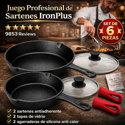 Juego Profesional de Sartenes IronPlus 6 PIEZAS