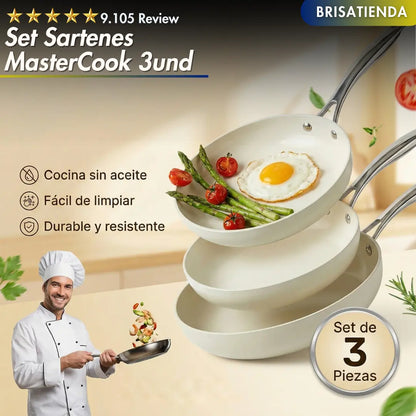 Set X 3 Sartenes MasterCook