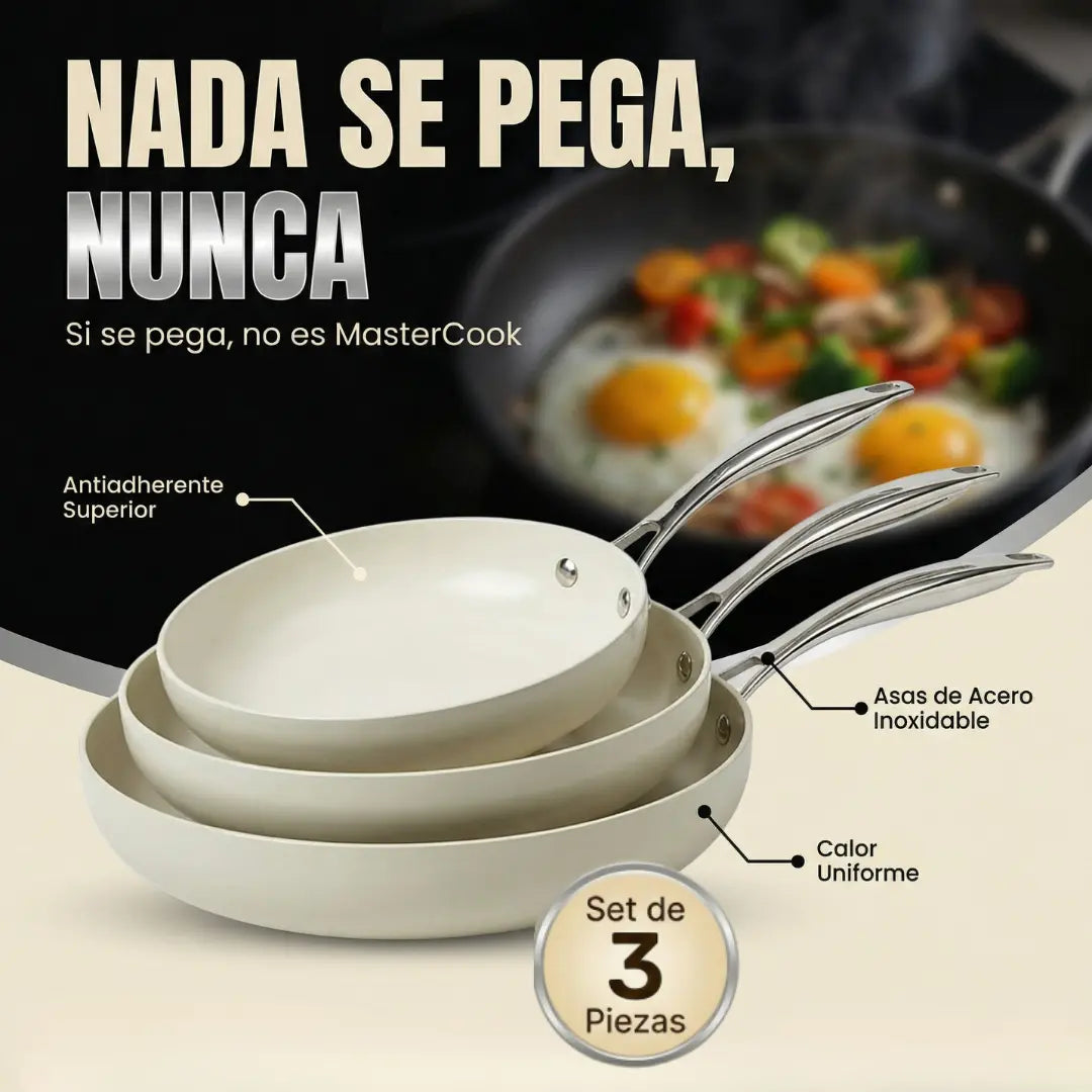Set X 3 Sartenes MasterCook