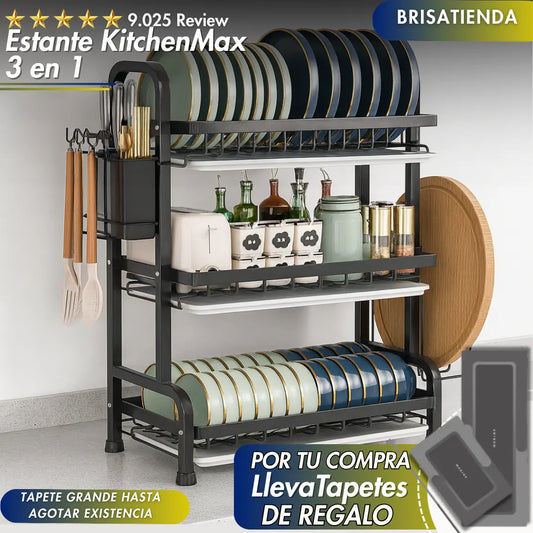 Estante KitchenMax 3 en 1 Con Tapetes de Obsequio