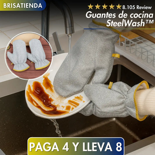PAGA 4 Y LLEVA 6 Guantes de cocina SteelWash™