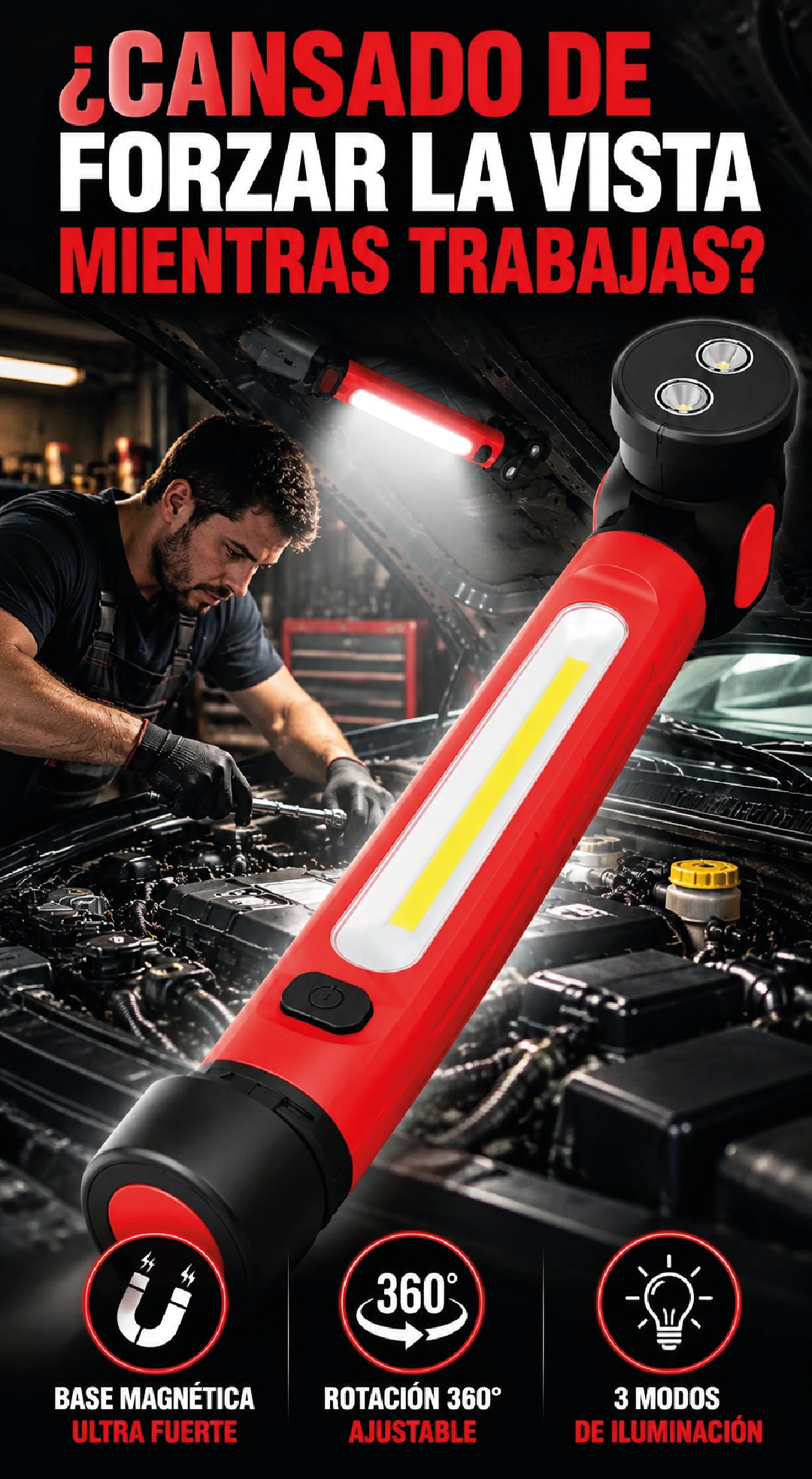 LAMPARA LED MULTIWORK RECARGABLE 360