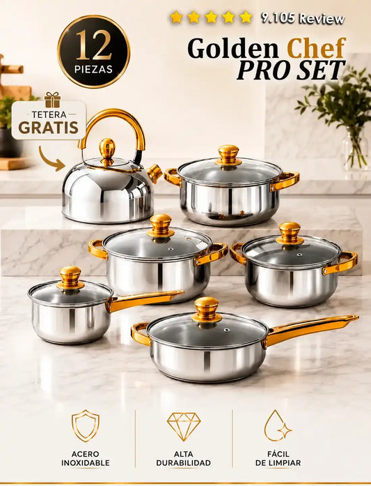 GoldenChef Pro Set 12 Piezas