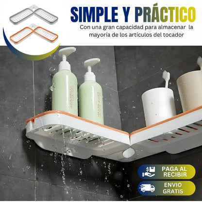 PAGA 1 Y LLEVA 2 Estantes de baño organizador plegable 50% OFF