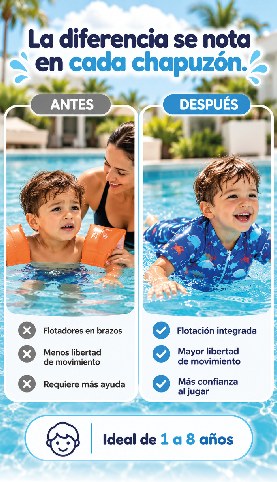 Traje flotador Kids AquaSafe