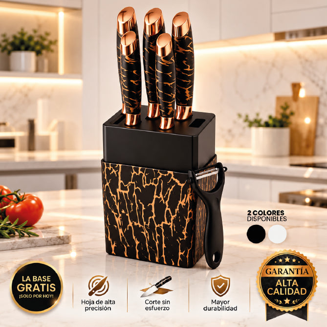 Set x7 cuchillos Marmol Premium