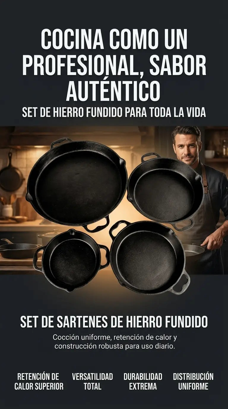 Cazerolas FerroStone Master 4 piezas