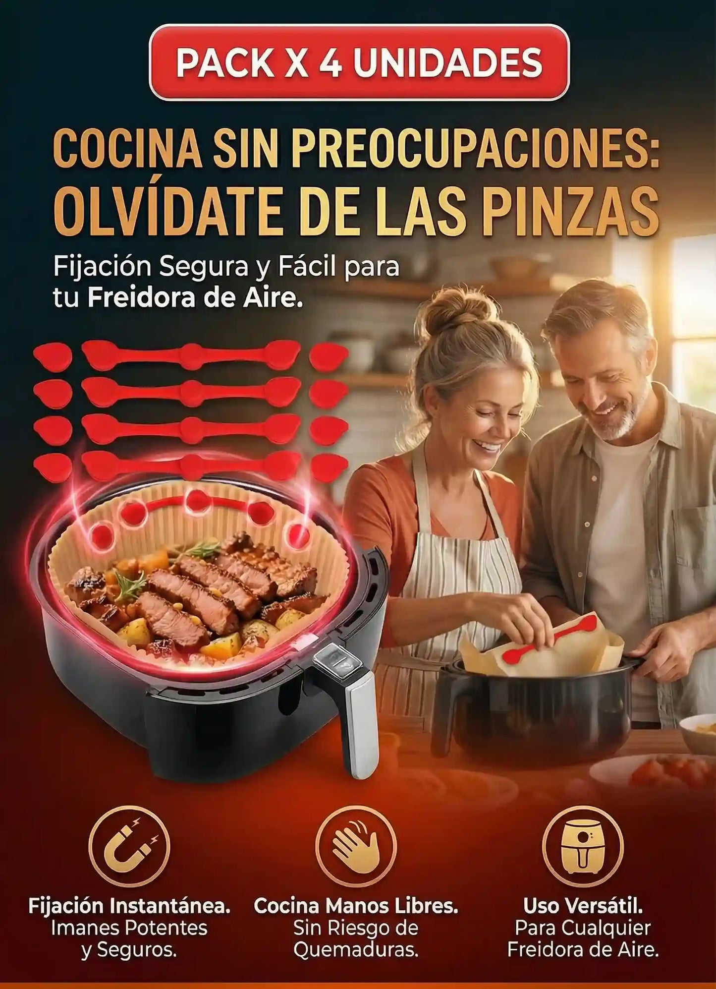 PACK X 4 Iman para freidora de aire MagniClip