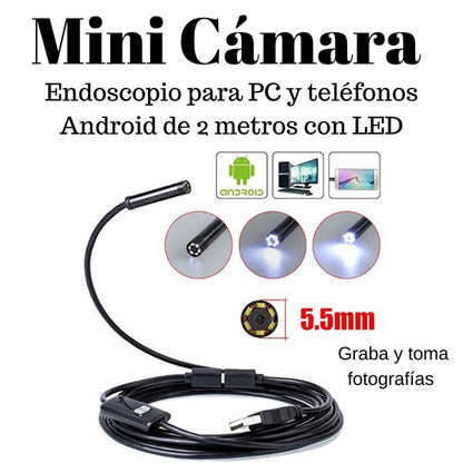 Cámara Endoscopica para Celulares y PC 50% OFF