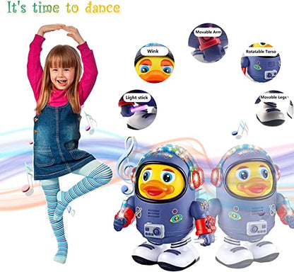 Pato astronauta bailarín con luz y sonido 50% OFF